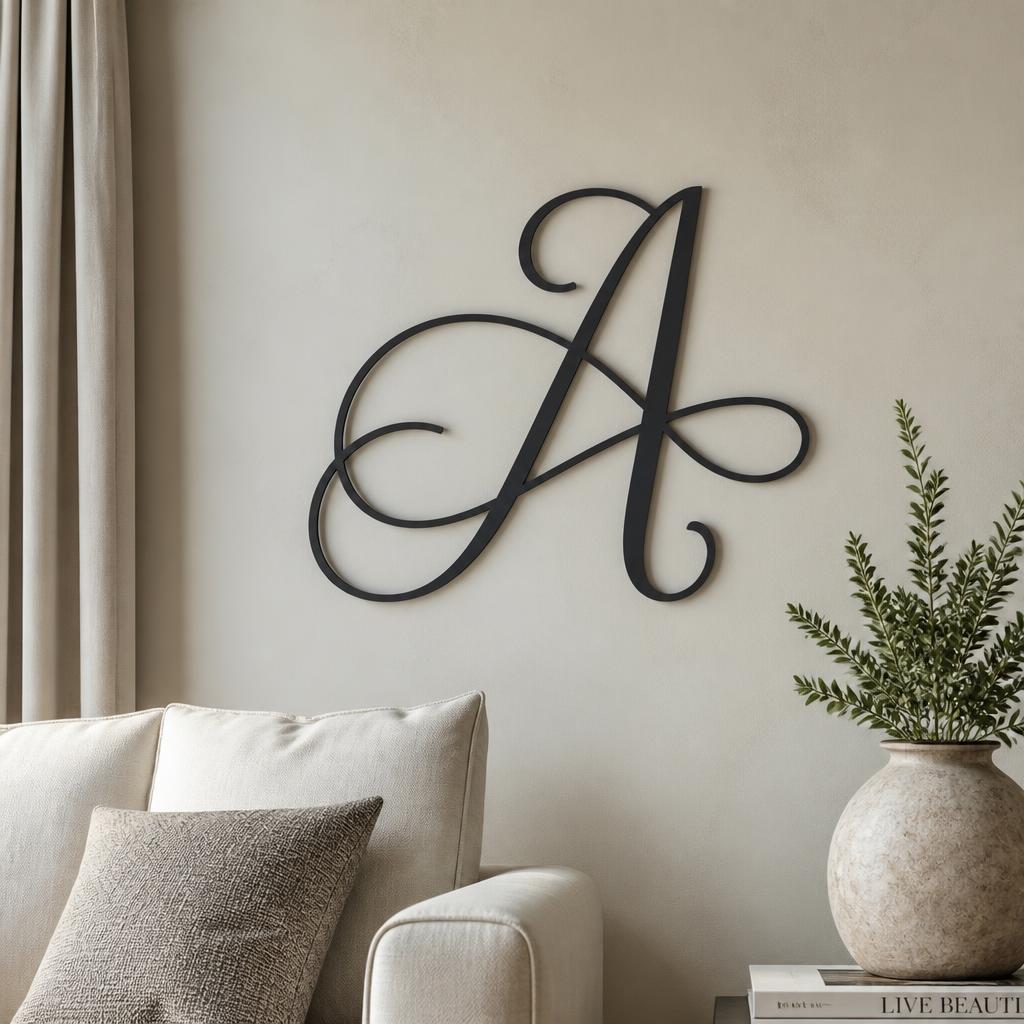 Metal Monogram metal wall art collection